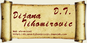 Dijana Tihomirović vizit kartica